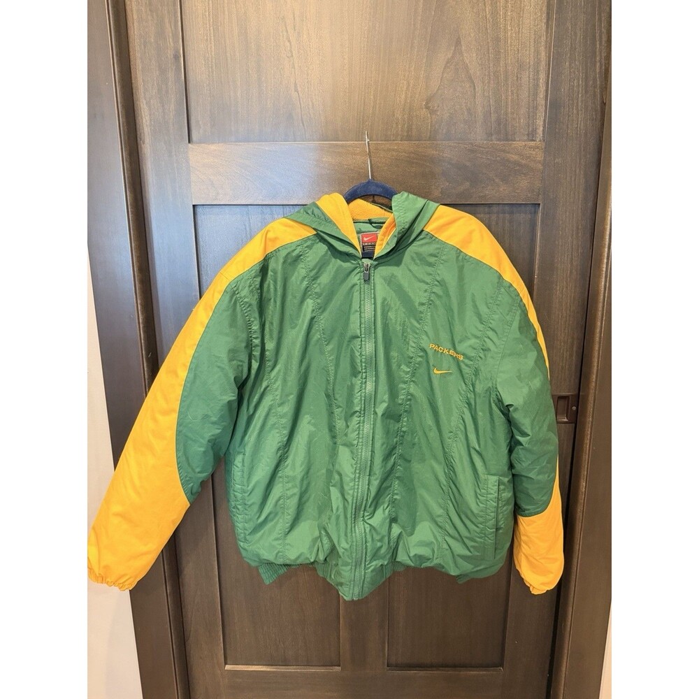 Vintage 90’s Nike Green Bay Packers Hooded Full-Zip Puffer Jacket Men’s XL NFL